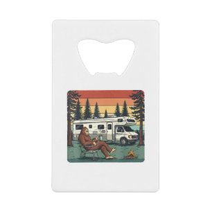 Klassieke Camping Camper RV Bigfoot Avontuur Creditkaart Flessenopener