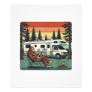 Klassieke Camping Camper RV Bigfoot Avontuur Foto Afdruk