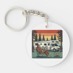 Klassieke Camping Camper RV Bigfoot Avontuur Sleutelhanger