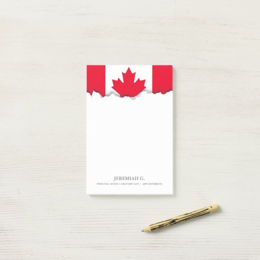Klassieke Canadese vlag Post-it® Notes (Op bureau)