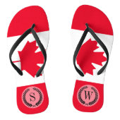 Klassieke Canadese vlag Teenslippers (Voetbed)