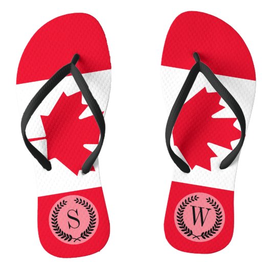 Klassieke Canadese vlag Teenslippers (Voetbed)