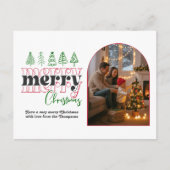 Klassieke Candy Cane Cozy Arch Foto Vrolijk Kerstf Feestdagenkaart (Voorkant)