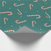 Klassieke Candy Cane & Groen Cadeaupapier (Hoek)