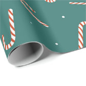 Klassieke Candy Cane & Groen Cadeaupapier (Rol Hoek)