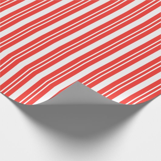 Klassieke Candy Cane Stripes Cadeaupapier (Hoek)