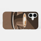 Klassieke Cappuccino iPhone 16 Hoesje (Achterkant horizontaal)