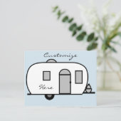  klassieke caravan met afgeronde caravan briefkaart (Staand voorkant)