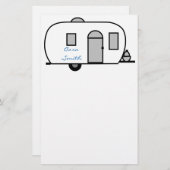  klassieke caravan met afgeronde caravan briefpapier (Voorkant / Achterkant)