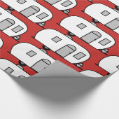  klassieke caravan met afgeronde caravan cadeaupapier (Hoek)