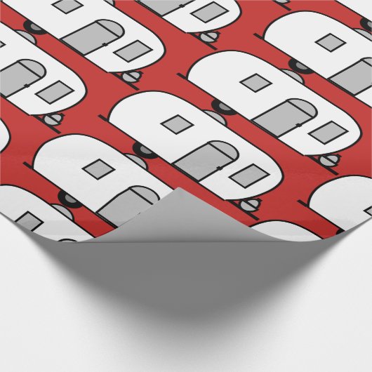  klassieke caravan met afgeronde caravan cadeaupapier (Hoek)