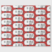  klassieke caravan met afgeronde caravan cadeaupapier (Vlak)