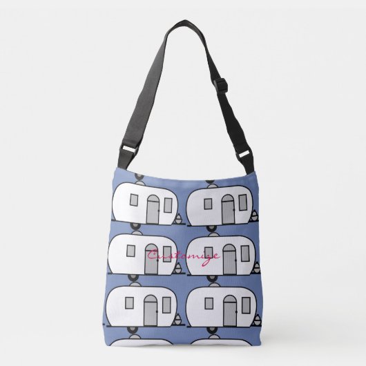 klassieke caravan met afgeronde caravan crossbody tas (Voorkant)