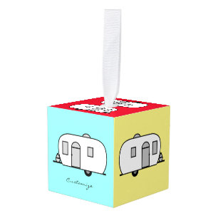 klassieke caravan met afgeronde caravan decoratie