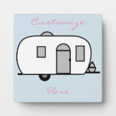 klassieke caravan met afgeronde caravan fotoplaat (Voorkant)