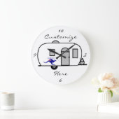  klassieke caravan met afgeronde caravan grote sto grote klok (Huis)