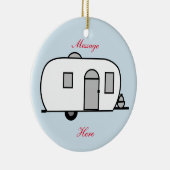  klassieke caravan met afgeronde caravan keramisch ornament (Rechts)