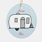  klassieke caravan met afgeronde caravan keramisch ornament (Links)