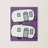 klassieke caravan met afgeronde caravan legpuzzel (Verticaal)