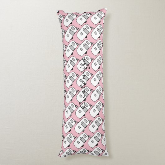 klassieke caravan met afgeronde caravan lichaamskussen (Achterkant (Verticaal))