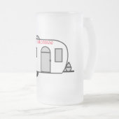 klassieke caravan met afgeronde caravan matglas bierpul (Voorkant rechts)