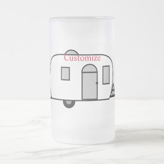  klassieke caravan met afgeronde caravan matglas bierpul (Center)