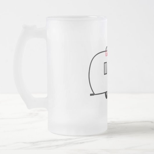  klassieke caravan met afgeronde caravan matglas bierpul (Links)