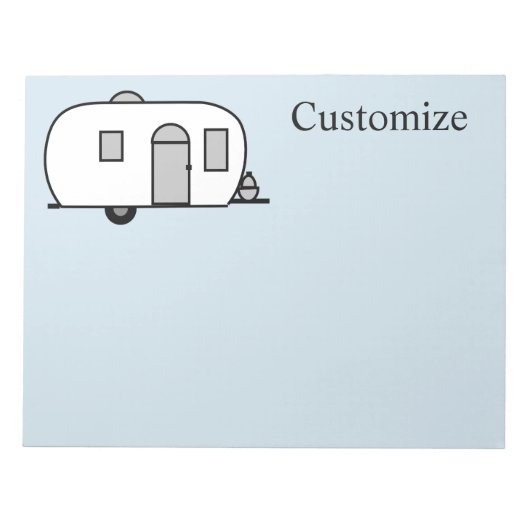 klassieke caravan met afgeronde caravan notitieblok (Voorkant)