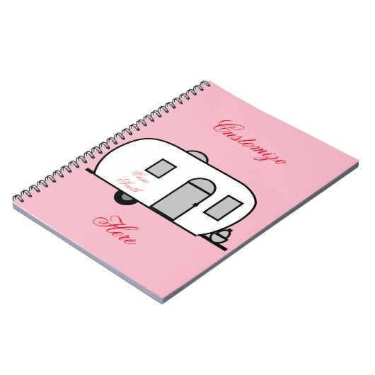  klassieke caravan met afgeronde caravan notitieboek (Linkerzijde)