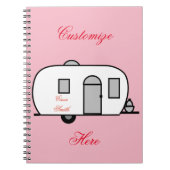  klassieke caravan met afgeronde caravan notitieboek (Voorkant)