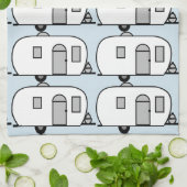 klassieke caravan met afgeronde caravan theedoek (Gevouwen)