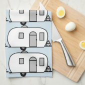 klassieke caravan met afgeronde caravan theedoek (Quarter Fold)