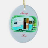  klassieke caravan met zigeunerlijker keramisch ornament (Rechts)