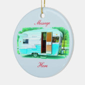  klassieke caravan met zigeunerlijker keramisch ornament (Links)