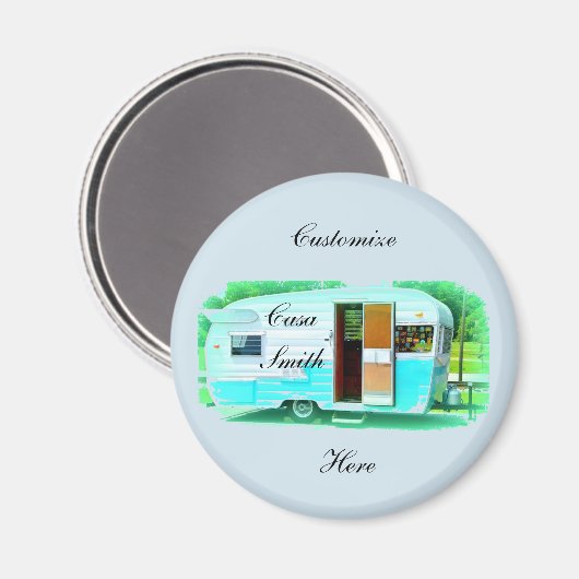  klassieke caravan met zigeunerlijker magneet (Voorkant / Achterkant)