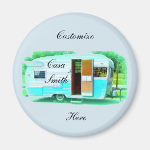  klassieke caravan met zigeunerlijker magneet