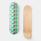  klassieke caravan met zigeunerlijker persoonlijk skateboard (Voorkant)