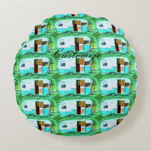 klassieke caravan met zigeunerlijker rond kussen