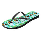 klassieke caravan met zigeunerlijker teenslippers (Schuin)