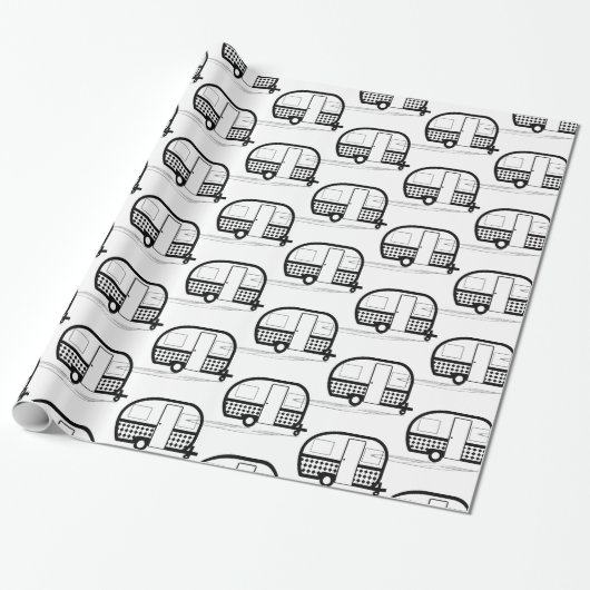 Klassieke caravan Thunder_Cove Cadeaupapier (Uitgerold)