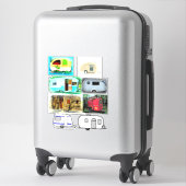  klassieke caravan Thunder_Cove Sticker (Koffer)