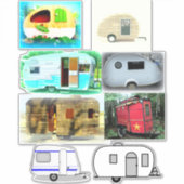  klassieke caravan Thunder_Cove Sticker (Voorkant)