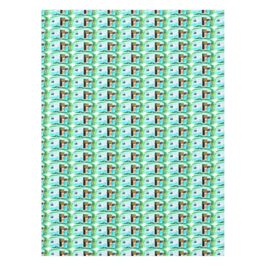  klassieke caravan Thunder_Cove Tafelkleed (Voorkant)