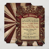 Klassieke Carnaval Circus Baby Shower Uitnodiging (Voorkant / Achterkant)