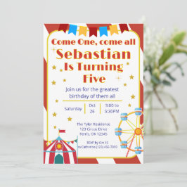 Klassieke Carnaval Fun Verjaardagsfeest Kaart