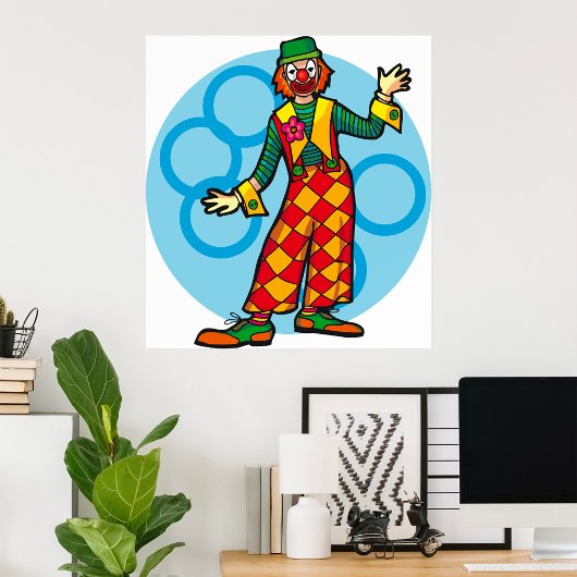 Klassieke Carnavalsclown Poster