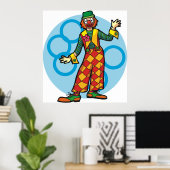 Klassieke Carnavalsclown Poster (Thuiskantoor)
