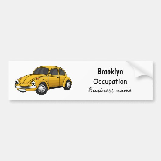 Klassieke cartoon bumpersticker (Voorkant)