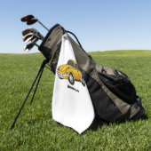 Klassieke cartoon golfhanddoek (Groen)