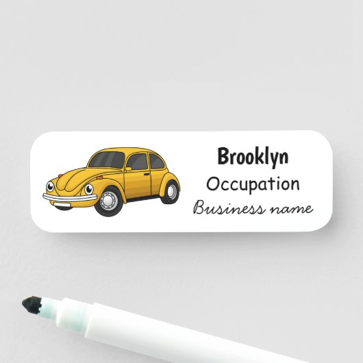 Klassieke cartoon naamplaatje (In situ)